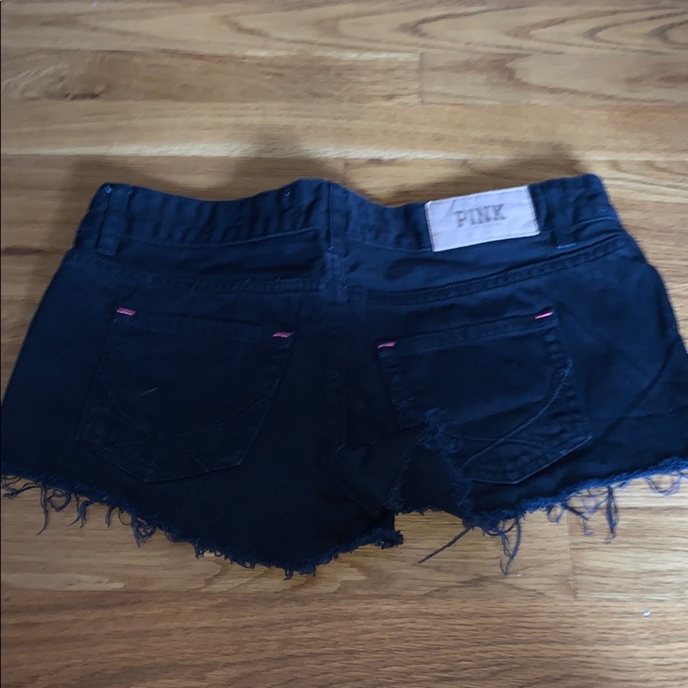 PINK size 2 black jean shorts